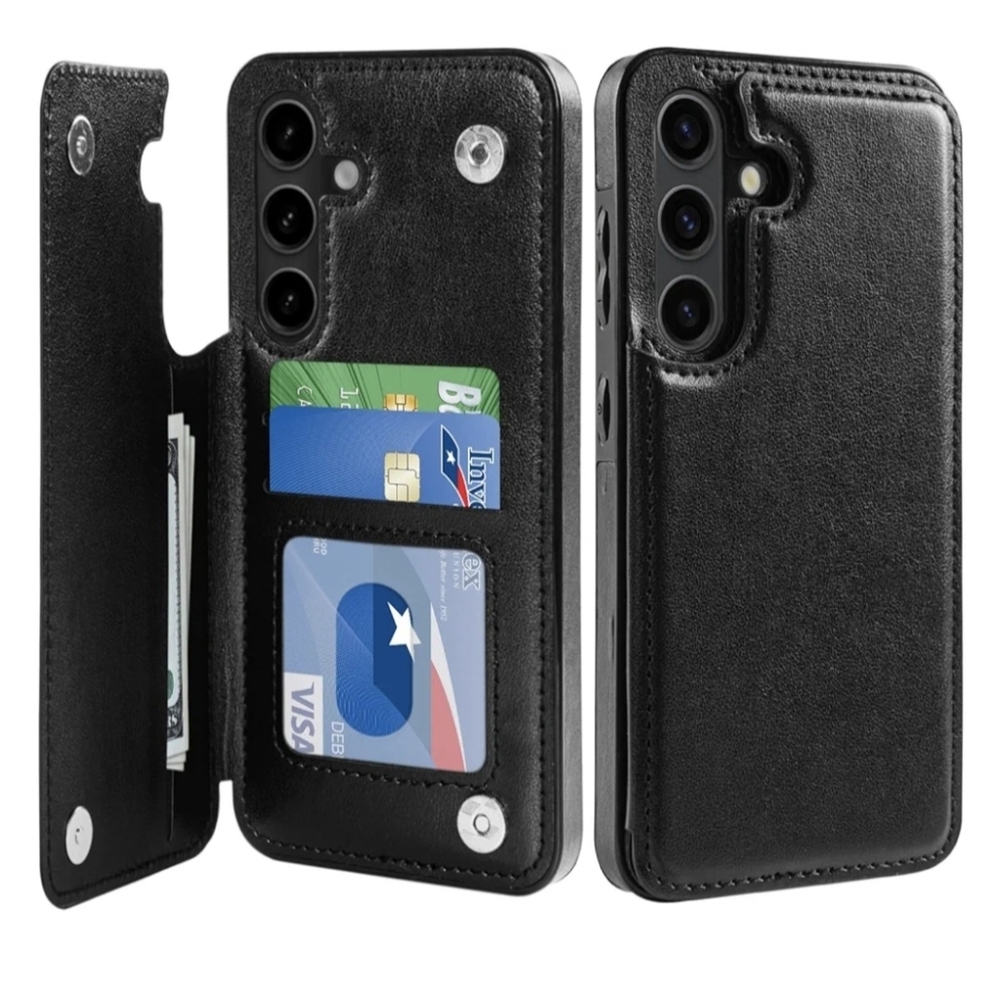 Samsung Galaxy S24 Plus Wallet Case - Flip Folio Leather Kickstand - Fashionable